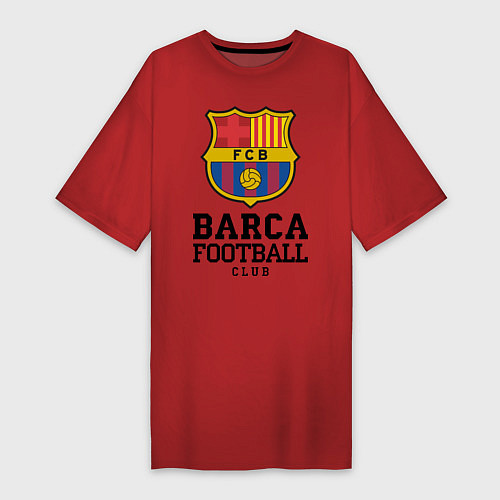 Женская футболка-платье Barcelona Football Club / Красный – фото 1