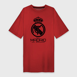Футболка женская-платье Real Madrid, цвет: красный