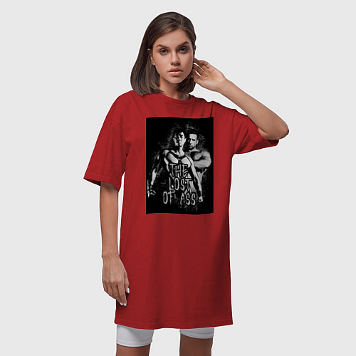 Женская футболка-платье The lost of ass / Красный – фото 3