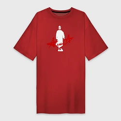 Футболка женская-платье Группа АЛИСА - Дискография, цвет: красный