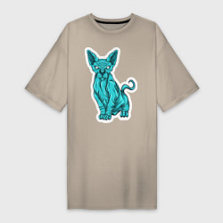Футболка женская-платье Сфинкс, цвет: миндальный