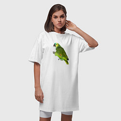Футболка женская-платье Попугайчик, цвет: белый — фото 2