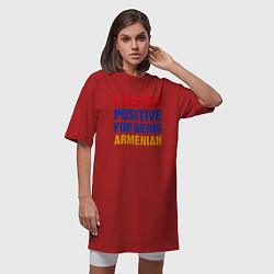 Футболка женская-платье Tested Armenian, цвет: красный — фото 2