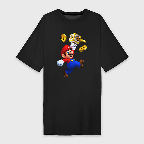 Женская футболка-платье Mario cash / Черный – фото 1