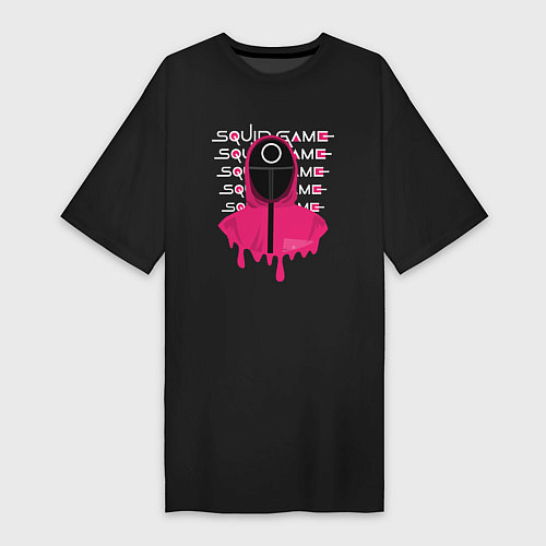 Женская футболка-платье Squid Game / Черный – фото 1