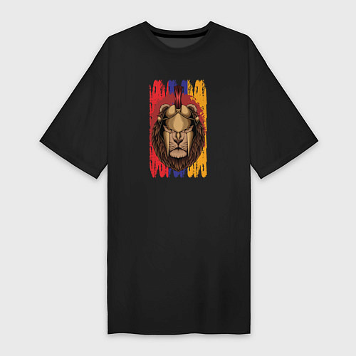 Женская футболка-платье Lion Sparta / Черный – фото 1