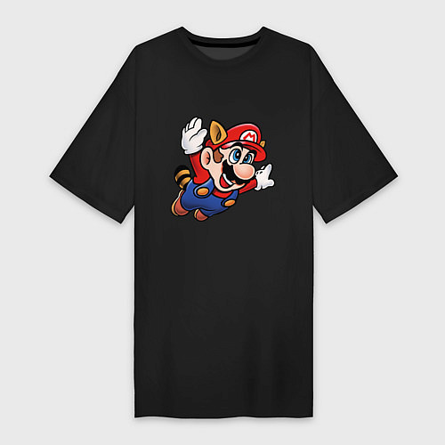 Женская футболка-платье Mario bros 3 / Черный – фото 1