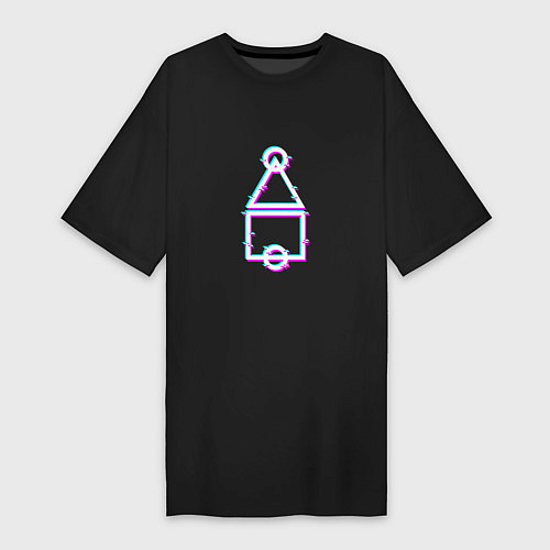 Женская футболка-платье Neon Game / Черный – фото 1