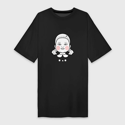 Женская футболка-платье Killer - Doll / Черный – фото 1