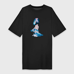 Футболка женская-платье Nebula girl, цвет: черный