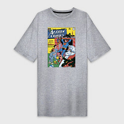 Футболка женская-платье Обложка Action Comics 117, цвет: меланж