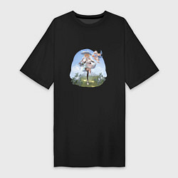 Женская футболка-платье Садовники Люмин и Паймон