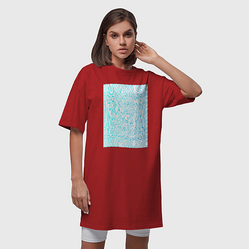 Женская футболка-платье Blue Impulse / Красный – фото 3