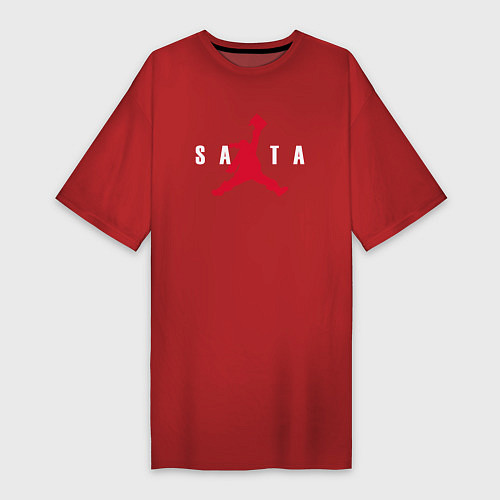 Женская футболка-платье AIR SANTA - ЭЙР САНТА / Красный – фото 1