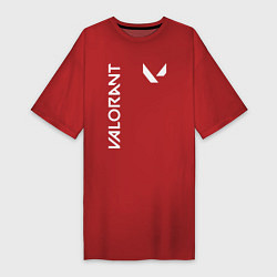 Футболка женская-платье Valorant - Logo, цвет: красный
