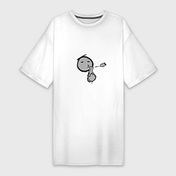 Женская футболка-платье Граффити скорострел