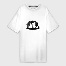 Женская футболка-платье Вязкая собака