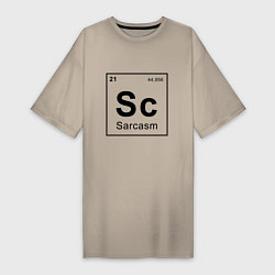 Женская футболка-платье САРКАЗМ - SARCASM, Sc Таблица Менделеева