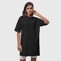 Футболка женская-платье Киллер севен Седьмой киллер, Scissor Seven - лого, цвет: черный — фото 2