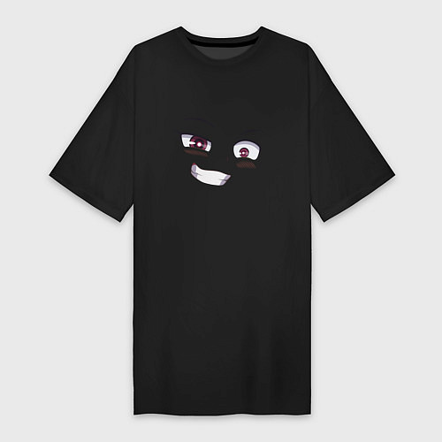 Женская футболка-платье Глаза анимешные / Черный – фото 1