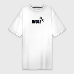 Футболка женская-платье Wolf brand, цвет: белый