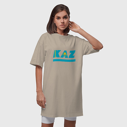 Женская футболка-платье KAZ / Миндальный – фото 3