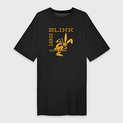 Футболка женская-платье Blink 182 Yellow Rabbit, цвет: черный