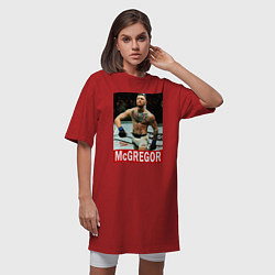 Футболка женская-платье Конор МакГрегор McGregor, цвет: красный — фото 2
