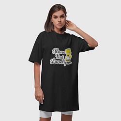 Футболка женская-платье Alone not lonely Барт, цвет: черный — фото 2