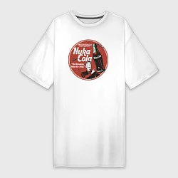 Футболка женская-платье Nuka Cola Ice Cold Retro, цвет: белый