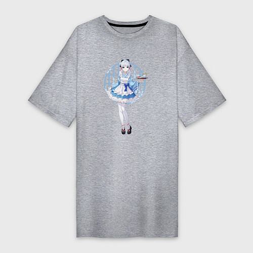 Женская футболка-платье Официантка Аяка / Меланж – фото 1