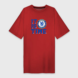 Футболка женская-платье It is Chelsea time Челси, цвет: красный