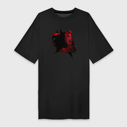 Женская футболка-платье Batman Hero silhouette / Черный – фото 1