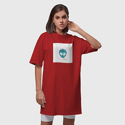 Футболка женская-платье КОСМОНАВТОВ НЕТ, цвет: красный — фото 2