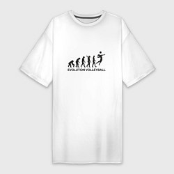 Женская футболка-платье Эволюция - Волейбол