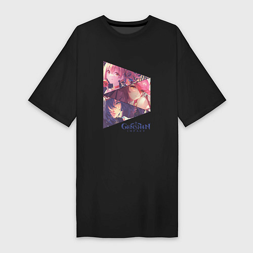 Женская футболка-платье Ёимия, Розария, Сара / Черный – фото 1