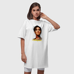 Футболка женская-платье Panam Cyberpunk Панам, цвет: белый — фото 2