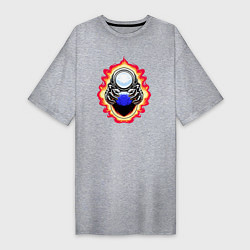 Женская футболка-платье Космонавт над планетой