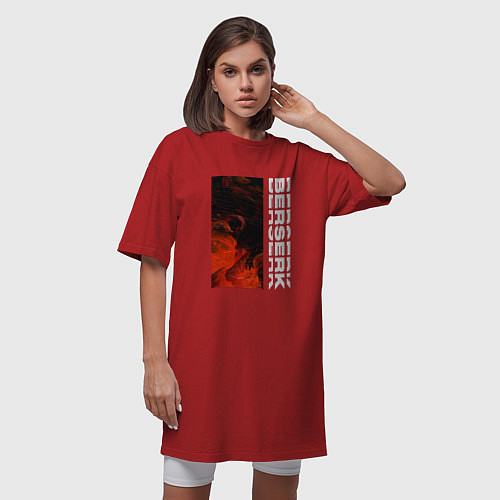 Женская футболка-платье Броня Берсерка арт / Красный – фото 3
