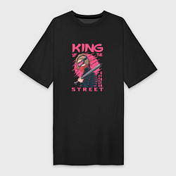 Футболка женская-платье Cyberpunk King of the street, цвет: черный