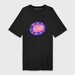 Женская футболка-платье Love badge