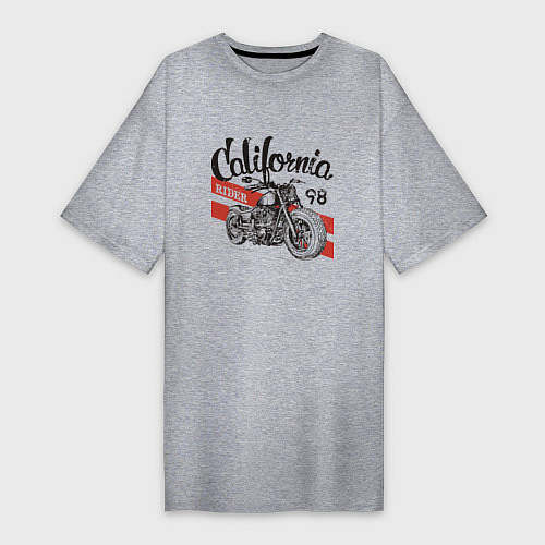 Женская футболка-платье California Rider Motorcycle Races / Меланж – фото 1