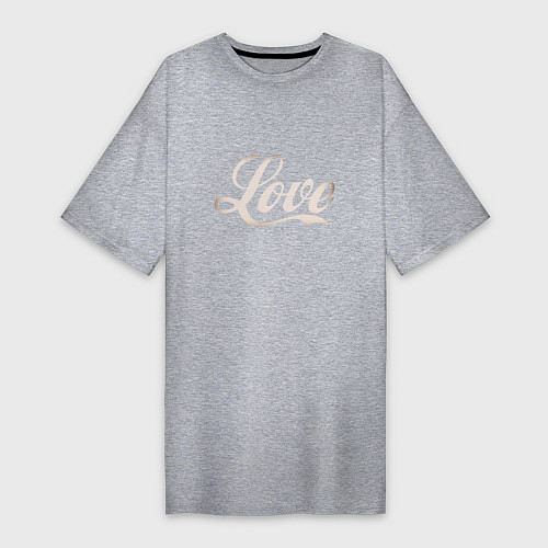 Женская футболка-платье Любовь - Love / Меланж – фото 1