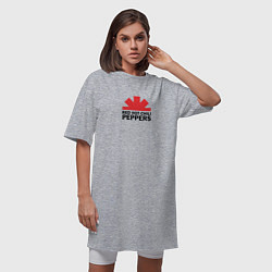 Футболка женская-платье Red Hot Chili Peppers с половиной лого, цвет: меланж — фото 2