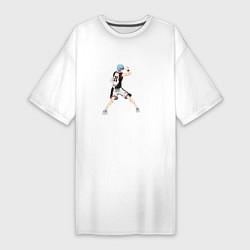 Футболка женская-платье Куроко в деле, цвет: белый