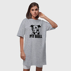 Футболка женская-платье Pit Bull Power, цвет: меланж — фото 2