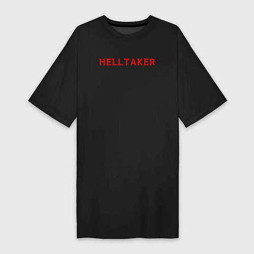 Женская футболка-платье Helltaker logo / Черный – фото 1