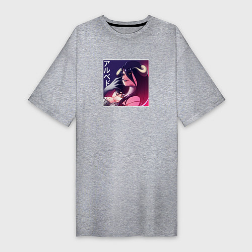Женская футболка-платье Улыбка Альбедо / Меланж – фото 1