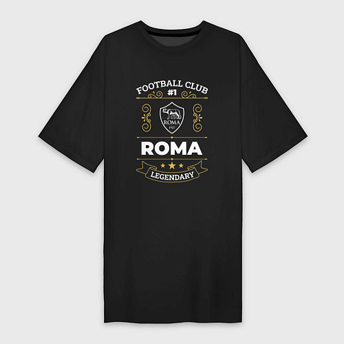 Женская футболка-платье Roma FC 1 / Черный – фото 1