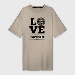 Футболка женская-платье Bayern Love Классика, цвет: миндальный